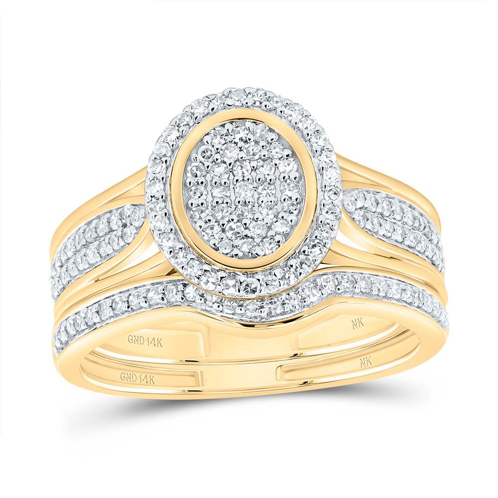 Picture of Gold N Diamonds 190602 0.5 CTW Diamond NK Fashion Oval Bridal Set