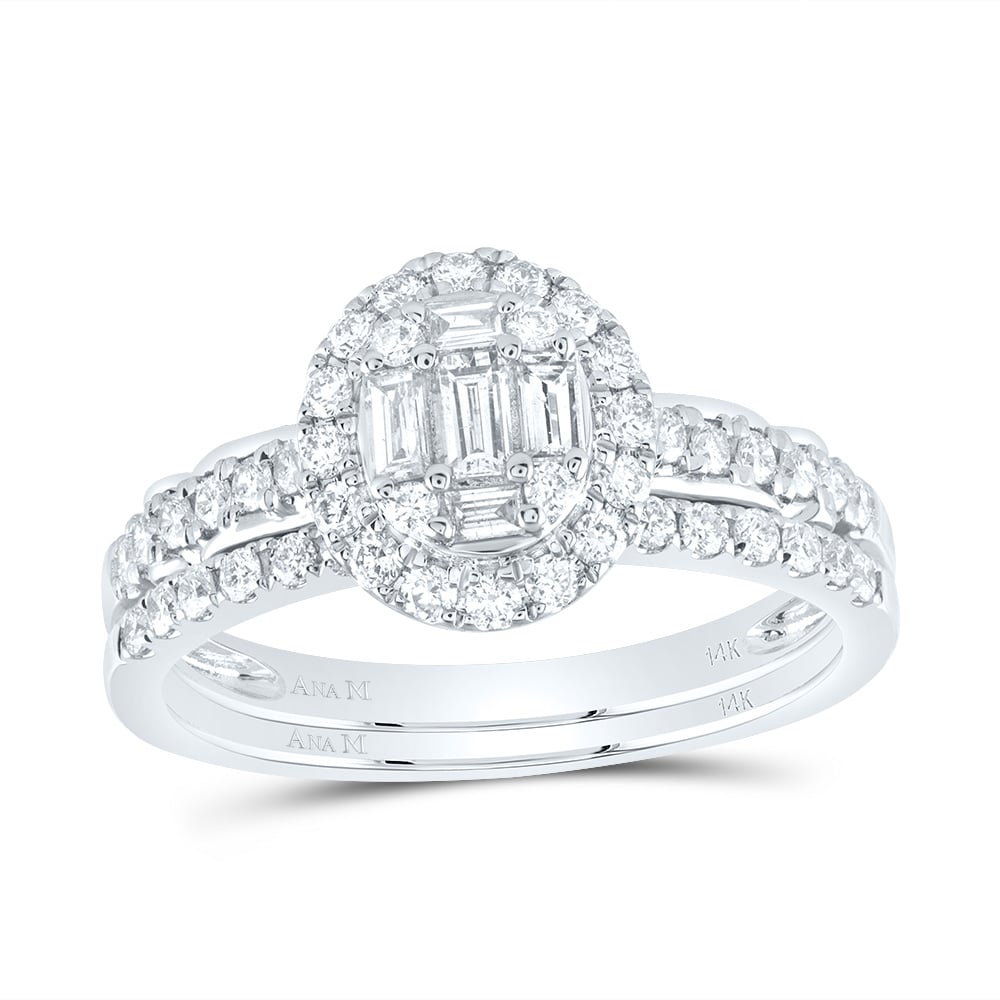 Picture of Gold N Diamonds 190807 0.75 CT Diamond Ana M Diana Oval Bridal Set