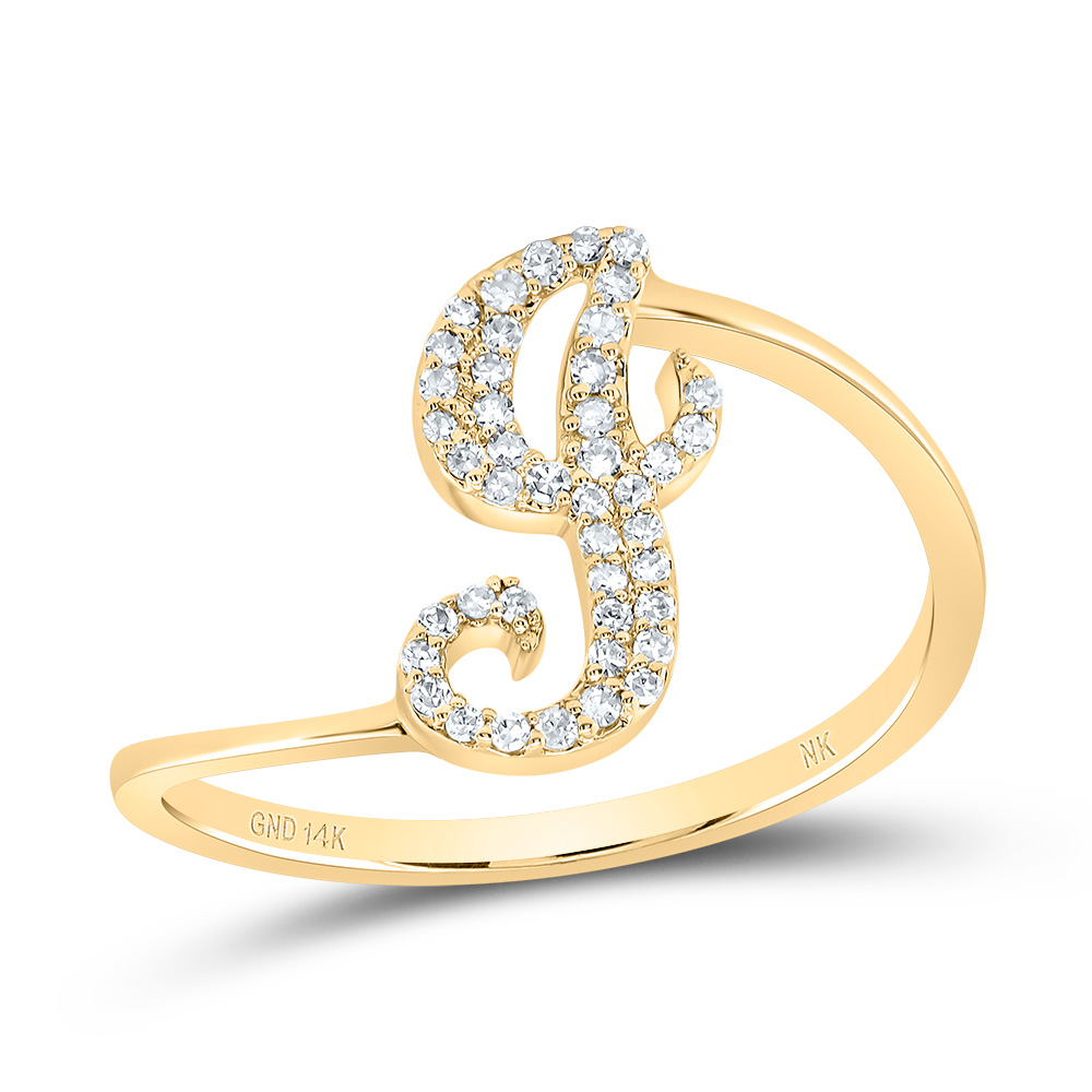 Picture of Gold N Diamonds 193261 0.125 CTW Diamond Necklace Gift Initial J Ring