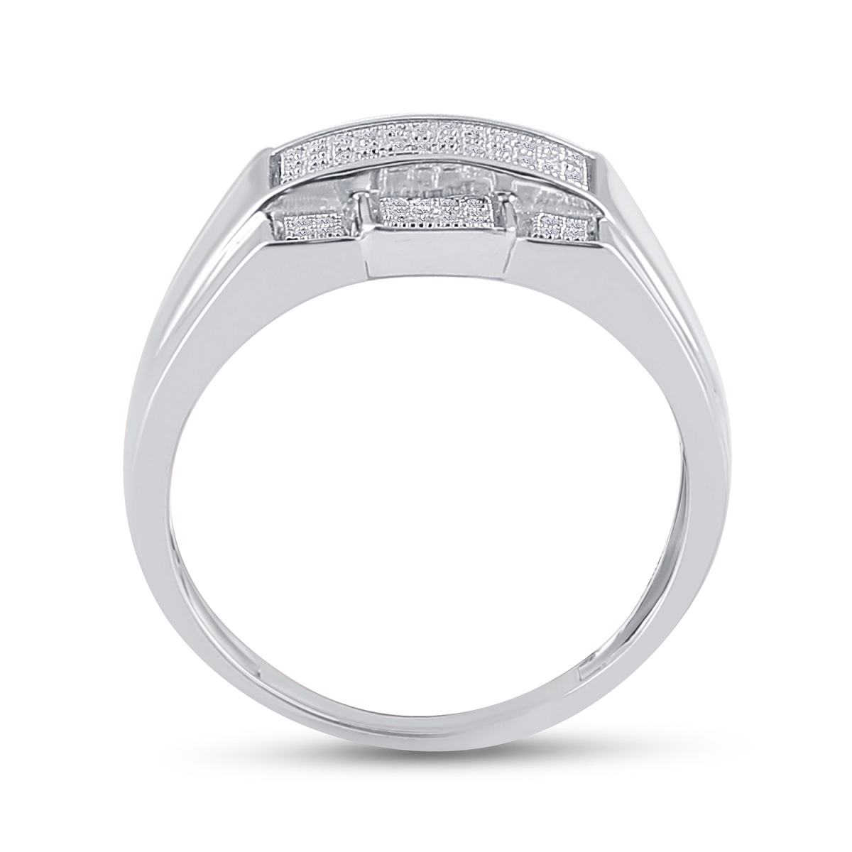 Picture of Gold N Diamonds 70987 0.17 CTW Diamond Micro-Pave Mens Ring