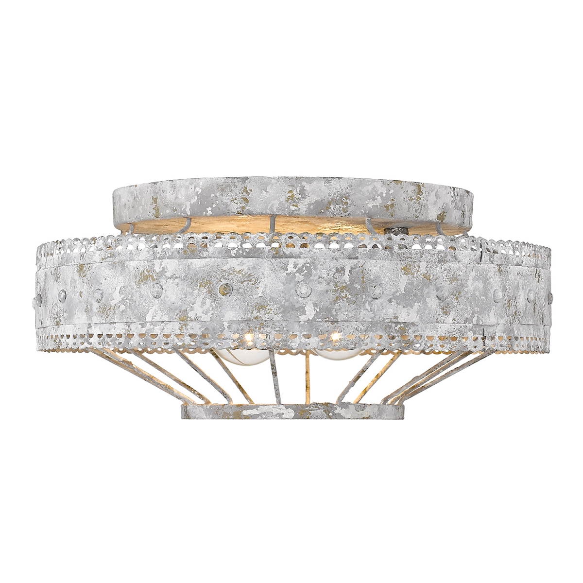 Picture of Golden Lighting 7856-FM OY Ferris Flush Mount Ceiling Light, Oyster