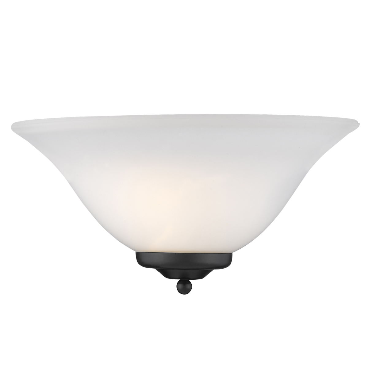Picture of Golden Lighting 8355 BLK 13 in. Multi-Family 1 Light Matte Black Wall Sconce Wall Light with Opal Glass