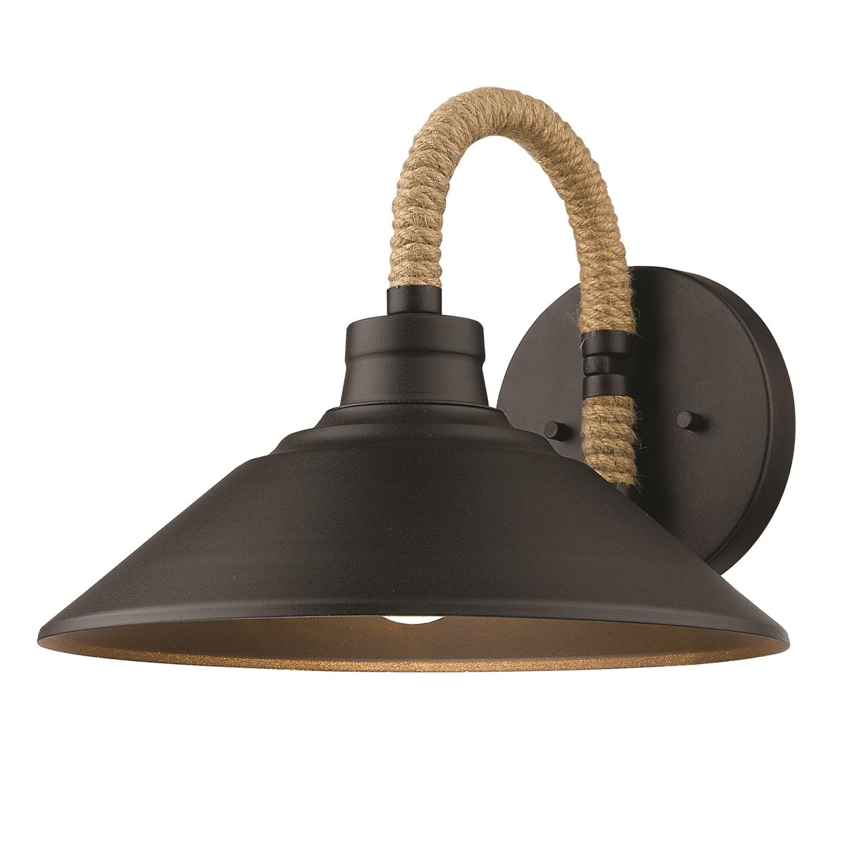 Picture of Golden Lighting 3318-1W NB 12 in. Journey 1 Light Natural Black Wall Sconce Wall Light, Damp