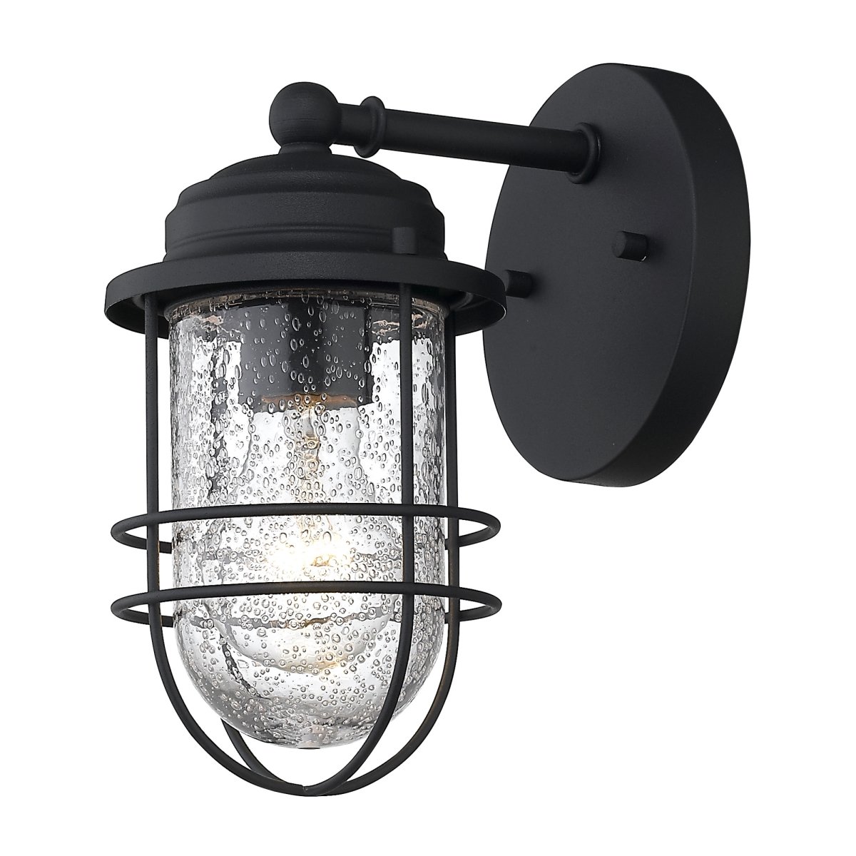 Picture of Golden Lighting 9808-OWS NB-SD 9 in. Seaport 1 Light Natural Black Uv Outdoor Wall Sconce