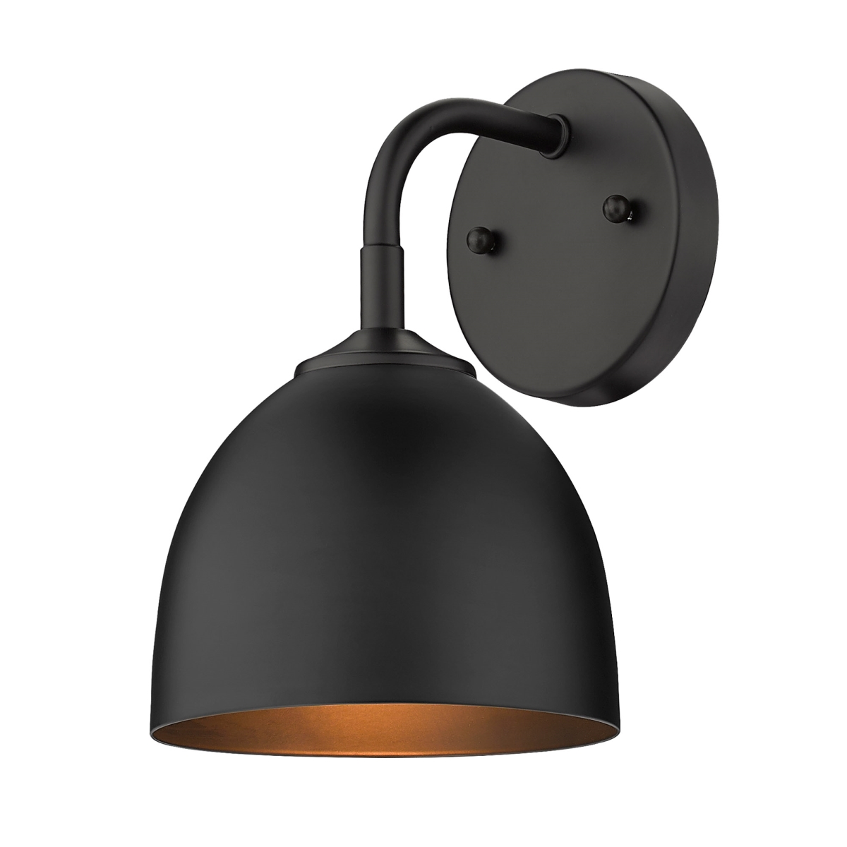 Picture of Golden Lighting 6956-1W BLK-BLK Zoey 1 Light Wall Sconce&#44; Matte Black