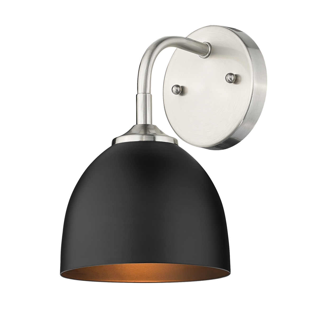 Picture of Golden Lighting 6956-1W PW-BLK Zoey 1 Light Wall Sconce&#44; Pewter