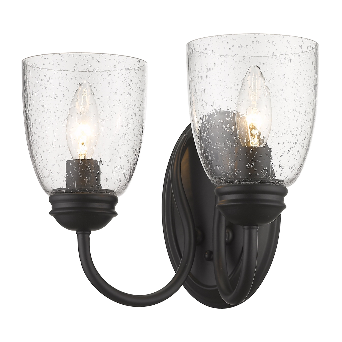 Picture of Golden Lighting 8001-2W BLK-SD Parrish 2 Light Wall Sconce&#44; Matte Black