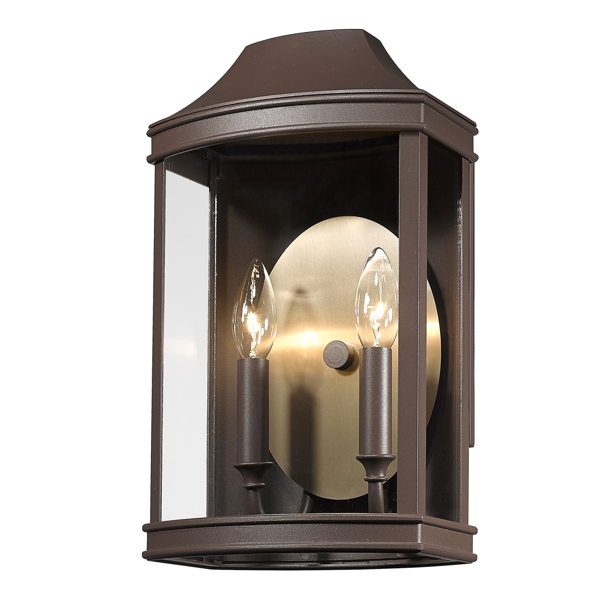 Picture of Golden Lighting 4308-OWM TBZ-BCB Cohen Outdoor Wall Mount&#44; Textured Bronze with Brushed Champagne Bronze Shade