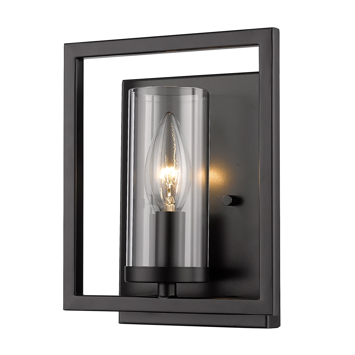 Picture of Golden Lighting 6068-1W BLK Marco 1 Light Wall Sconce, Matte Black