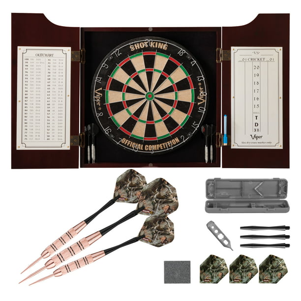Picture of Viper 40-9000 Hudson All-in-One Dart Center & Realtree Camouflage Steel Tip Darts&#44; Mahogany