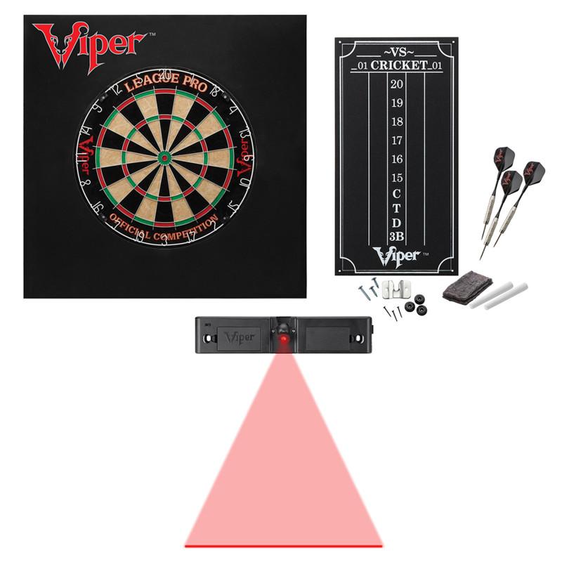 Picture of Viper 40-1047 League Pro Sisal Dartboard Starter Kit&#44; Throw Line Light & Wall Defender II&#44; Red