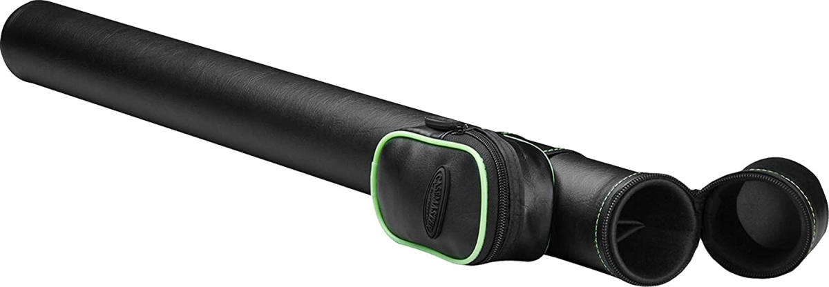 Q-Vault Supreme Trim Cue Case, Black & Green
