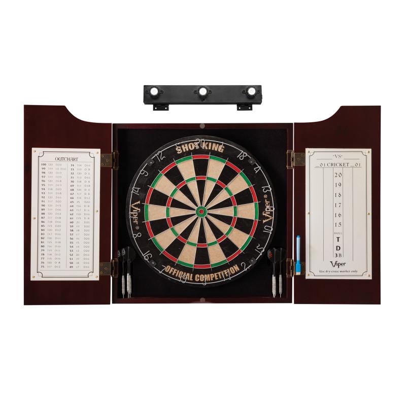 Picture of Viper 40-1086 Hudson All-in-One Dart Center & Shadow Buster Dartboard Light Bundle&#44; Mahogany