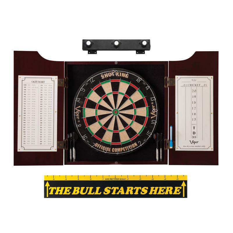 Picture of Viper 40-1087 Hudson All-in-One Dart Center&#44; Throw Line Marker & Shadow Buster Dartboard Light Bundle&#44; Mahogany