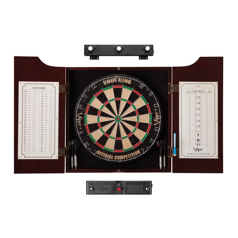 Picture of Viper 40-1088 Hudson All-in-One Dart Center&#44; Throw Line Light & Shadow Buster Dartboard Light Bundle&#44; Mahogany