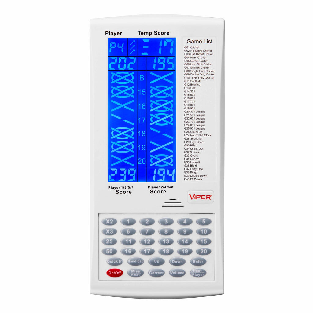Picture of Viper 37-0128 ProScore Electronic Dart Scoreboard, White