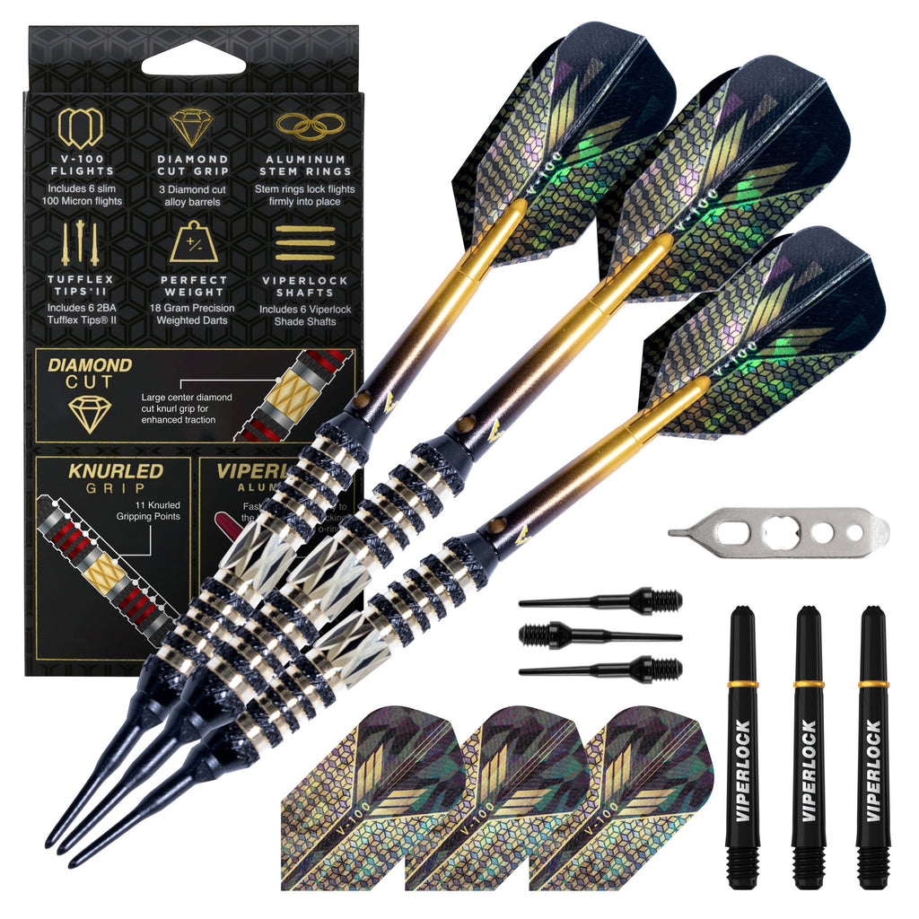 Picture of Viper 20-4006-20 20 Grams Wizard Soft Tip Darts&#44; Gold & Black
