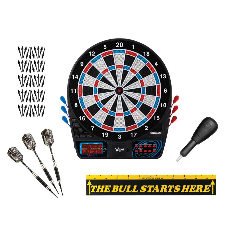 Picture of Viper 42-9017 777 Electronic The Bull Starts Here Throw Line&#44; Sure Grip Black Soft Tip Darts & Tufflex II Black Dart Tips&#44; Red