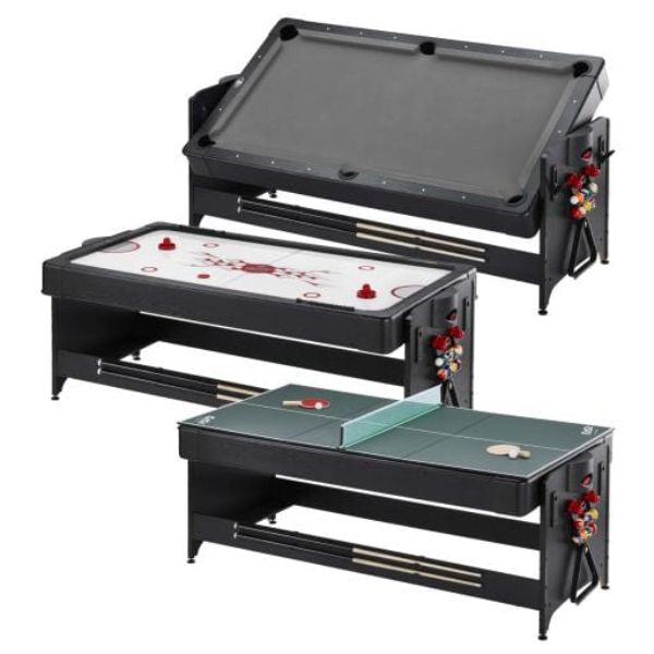 64-1055 7 ft. Original 3-in-1 Pockey Multi-Game Table, Grey