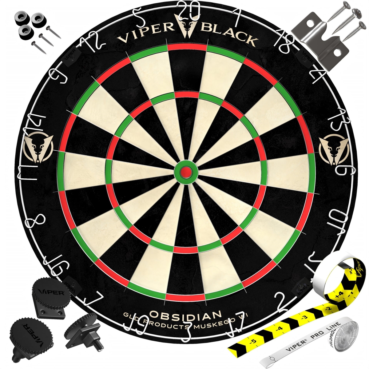 42-5000 Obsidian Sisal Dartboard, Black