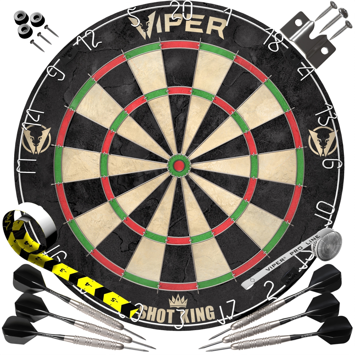41-0000 Shot King Bristle Dartboard & Dartboard Backboard