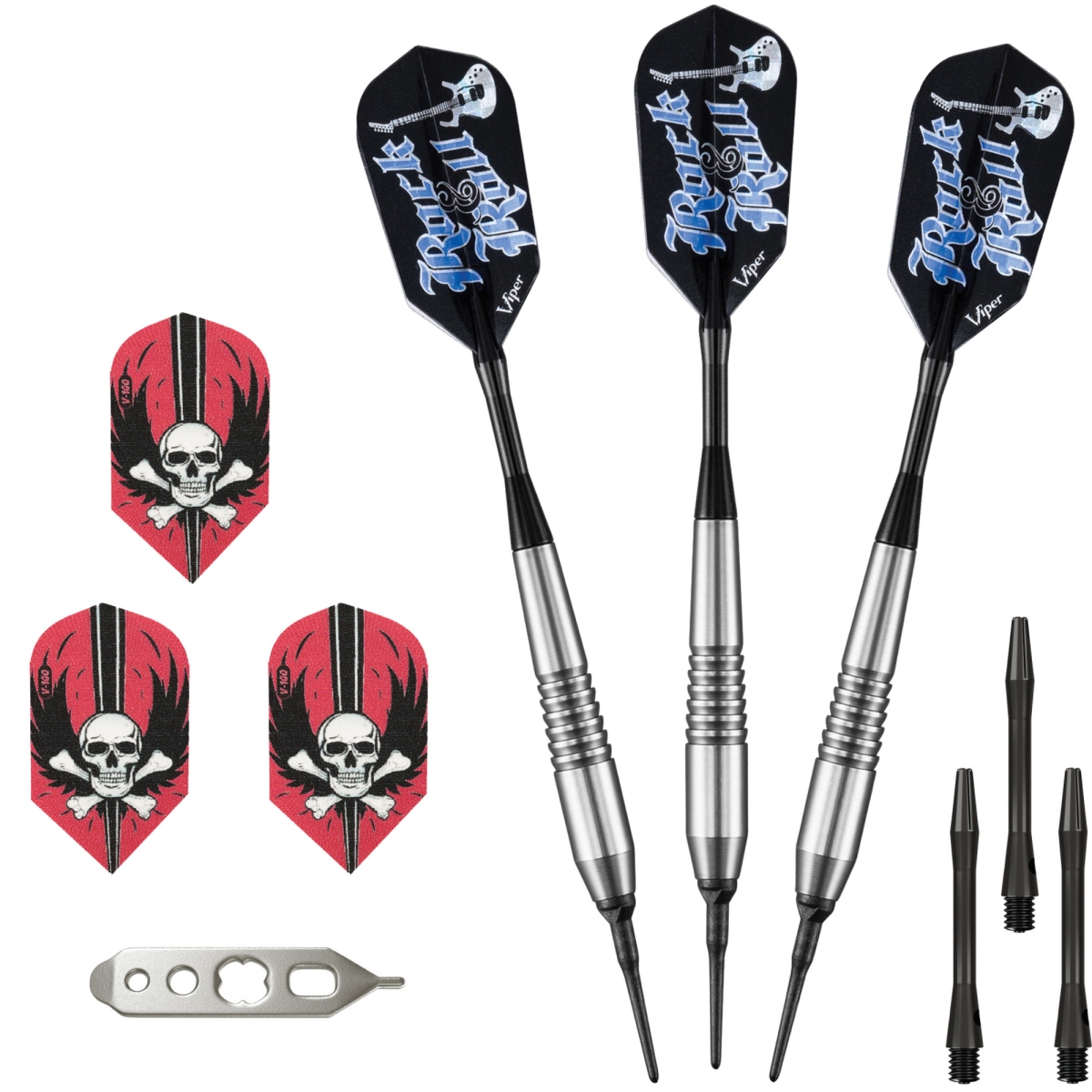 20-9015 Rock & Roll Underground Soft Tip Darts & Casemaster Select Dart Case, Blue