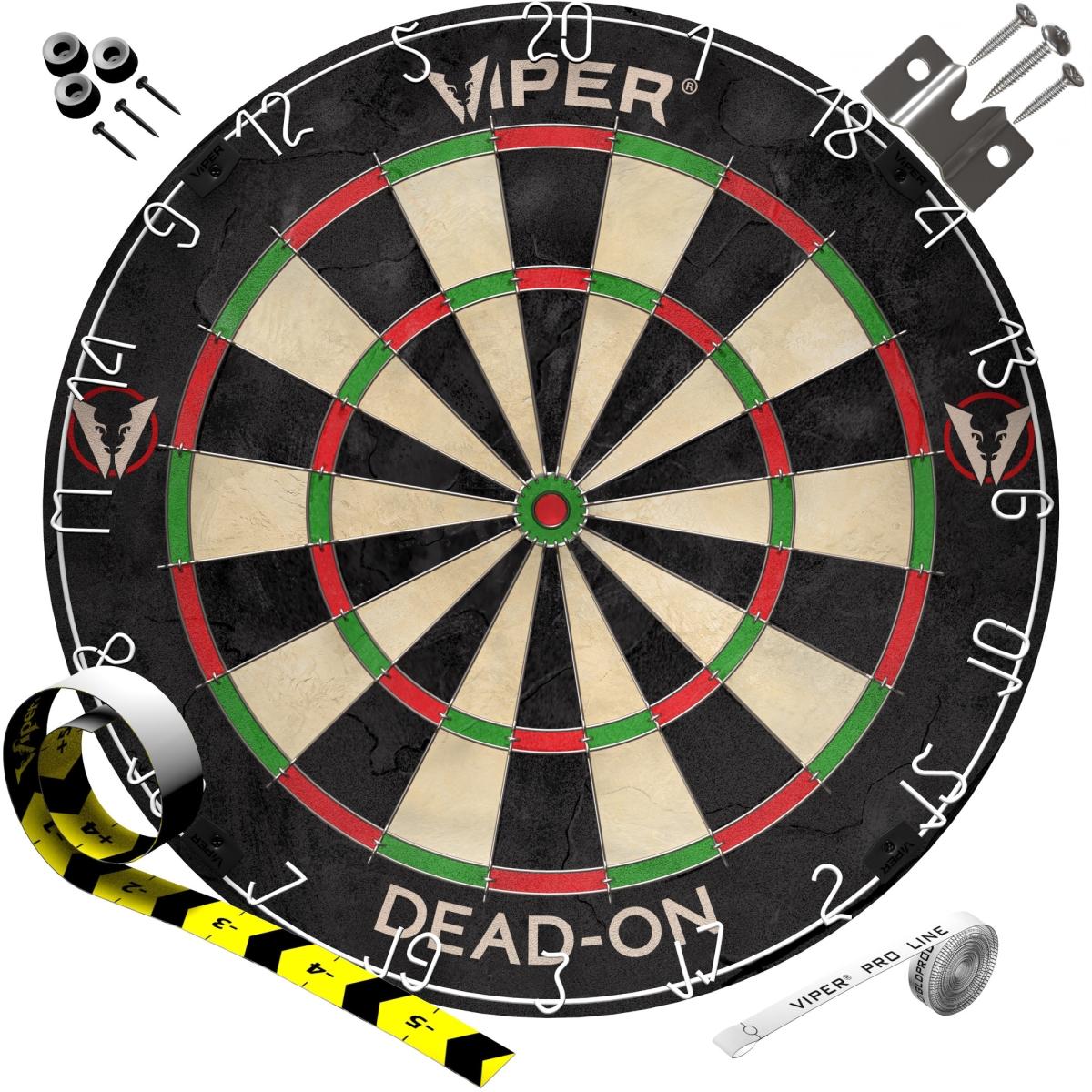 42-9037 Dead-On Dartboard with Vault Deluxe Cabinet, Darts & Spare Flights