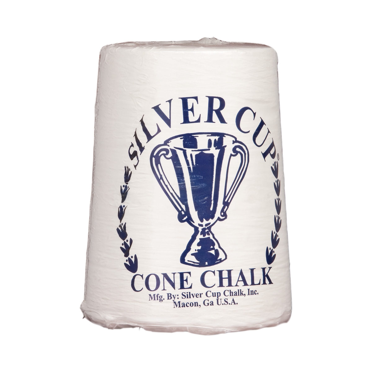 53-9524 Silver Cup Billiard Cone Chalk- Fat Cat Cone Chalk Holder- Silver Cup Blue Cue Chalk
