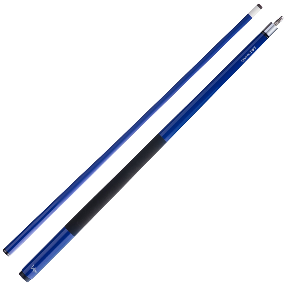 50-9864 Graph Strike Billiard Cue & Case Set - Cup Cue Chalk, Blue with Silver