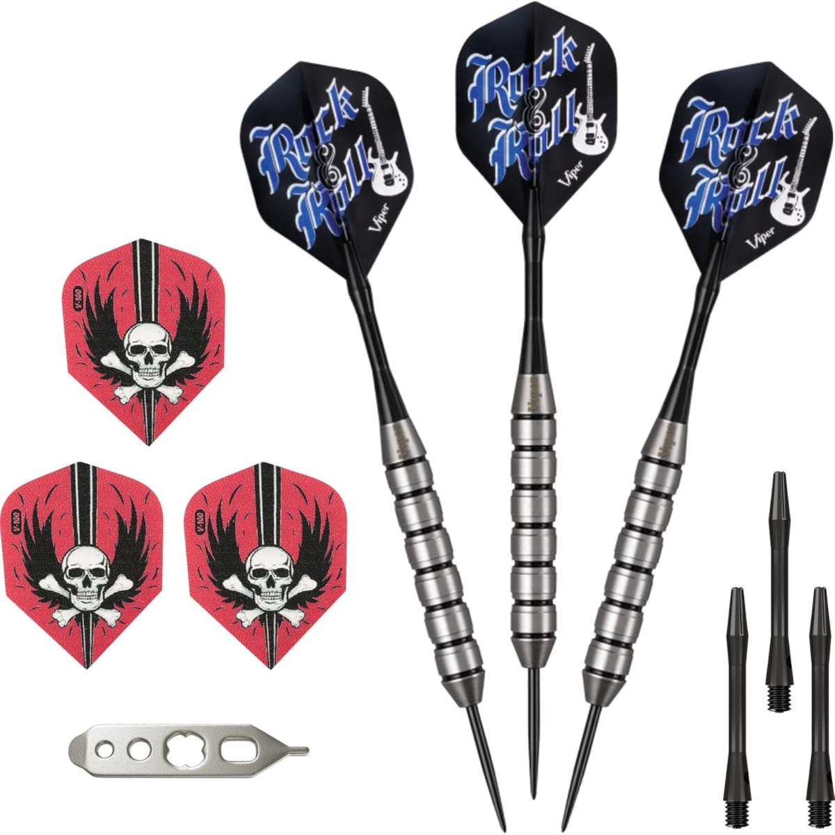 22-9007 23 g Underground Rock & Roll Steel Tip Darts & Casemaster Single Dart Case, Black