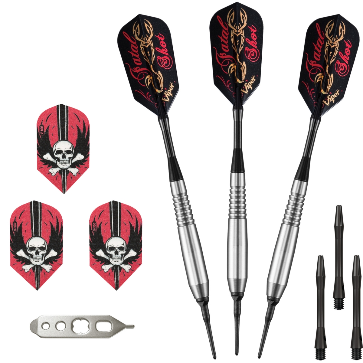 20-9017 Fatal Shot Underground Soft Tip Darts & Casemaster Pink Select Dart Case