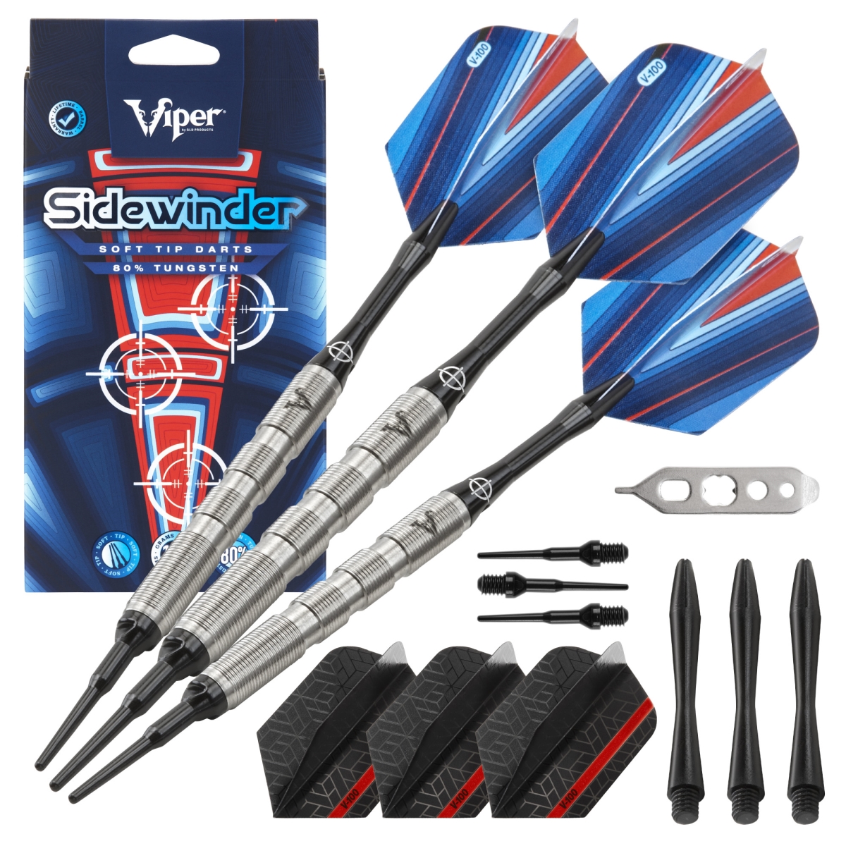 21-9021 18 g Sidewinder Tungsten Soft Tip Darts Ringed Barrel & Casemaster Realtree Hardwoods Deluxe Camouflage Dart Case