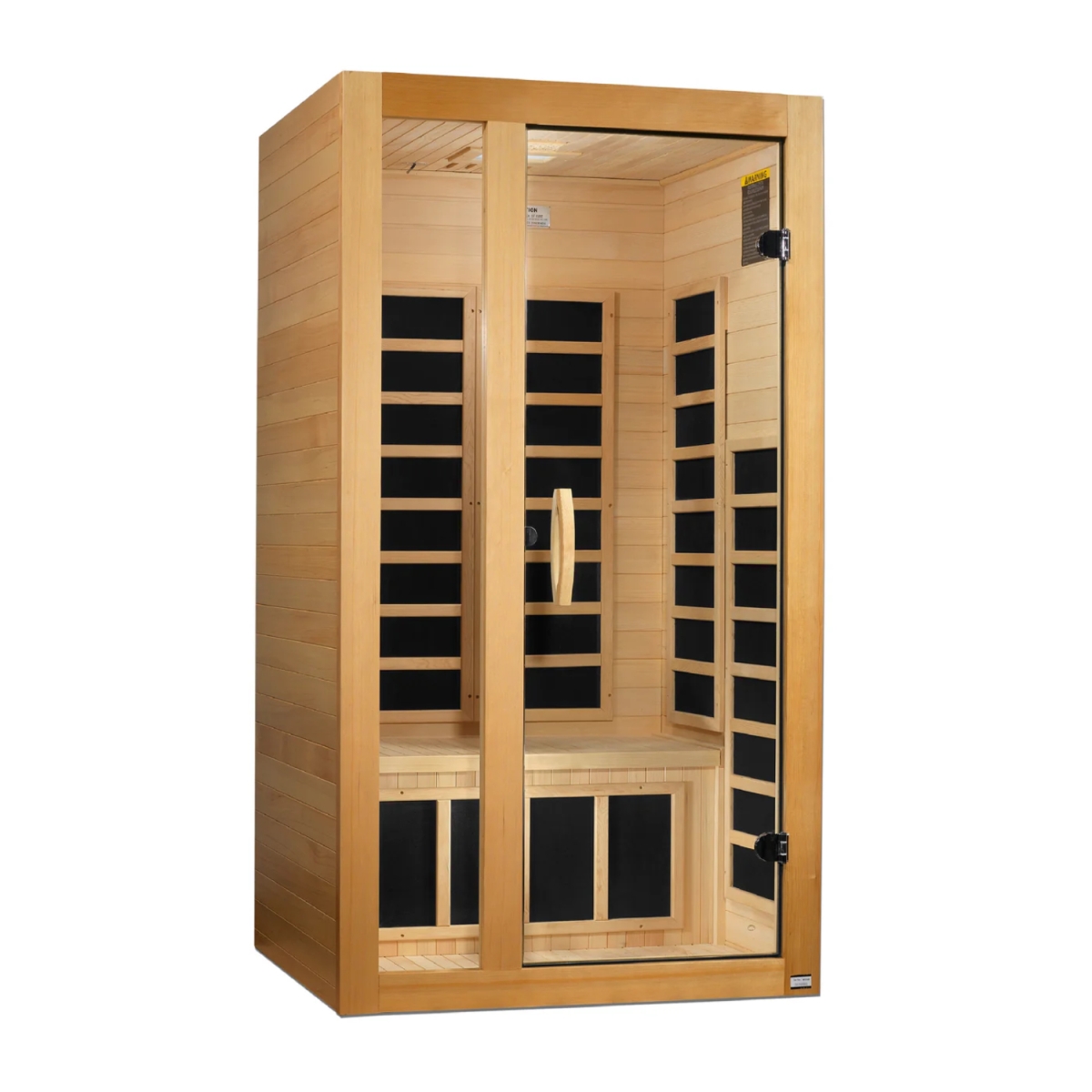 DYN-6119-01 75 x 39 x 36 in. Gracia 1-2-Person Low EMF FAR Infrared Sauna - Canadian Hemlock - Natural