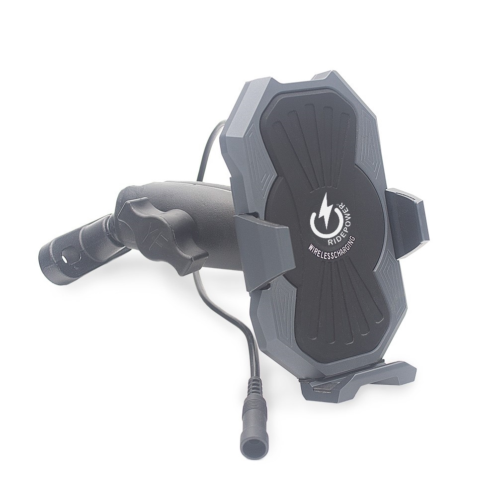 Metal Inductive wireless charging Phone mount with articulating ball mount and Quick Disconnect power cable