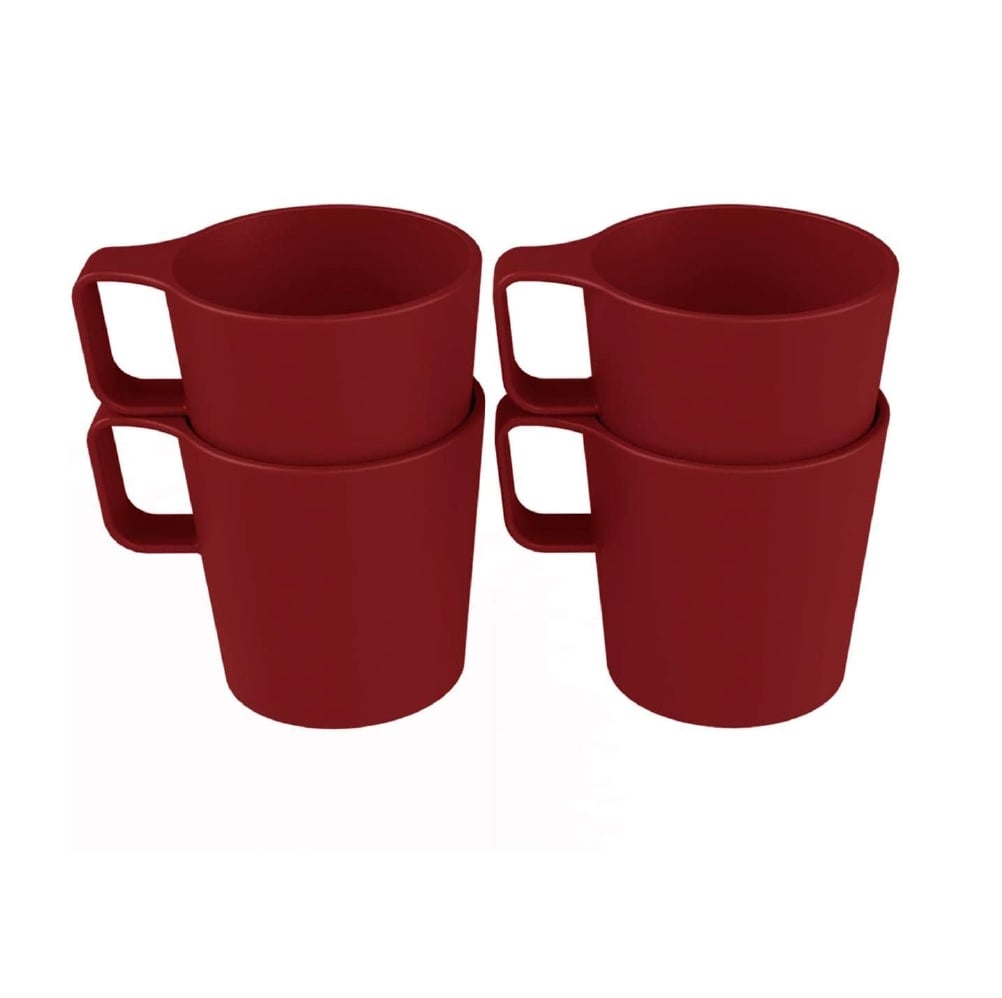 Picture of COZA 992554465 STACKABLE MUG SET of 8 OZ RED BPA FREE COZA