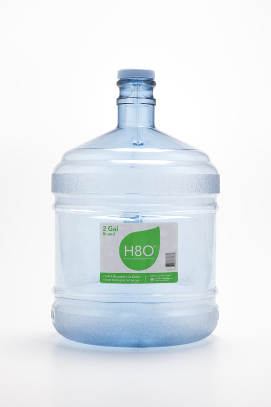 Picture of H8O PC28GS-48 2 gal Water Bottle with Handle & 48 mm Cap - Polycarbonate Plastic