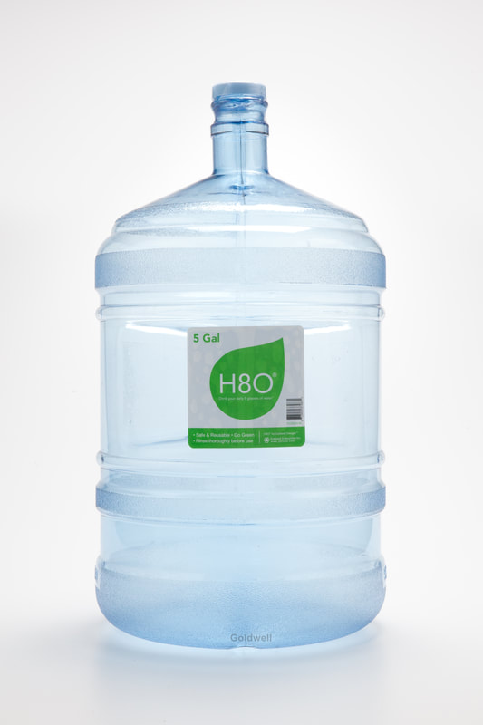 Picture of H8O PC58GH-48 5 gal Water Bottle with Handle & 48 mm Cap - Polycarbonate Plastic