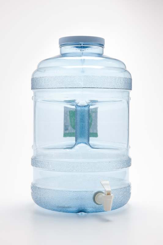Picture of H8O PC58GH-120V 5 gal Water Bottle with 120 mm Big Mouth & Dispensing Valve - Polycarbonate Plastic