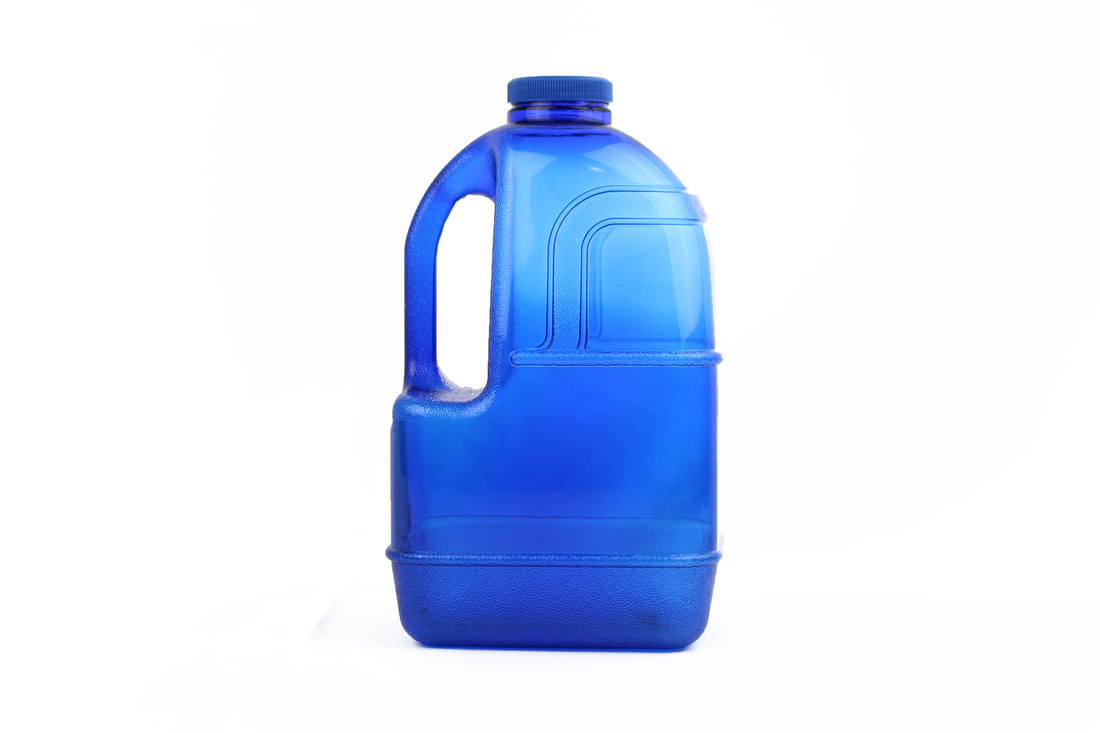 Picture of H8O PG1GJH-48-Blue 1 gal Square Water Bottle with 48 mm Cap&#44; Blue