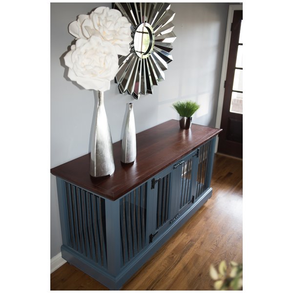 pet crate credenza