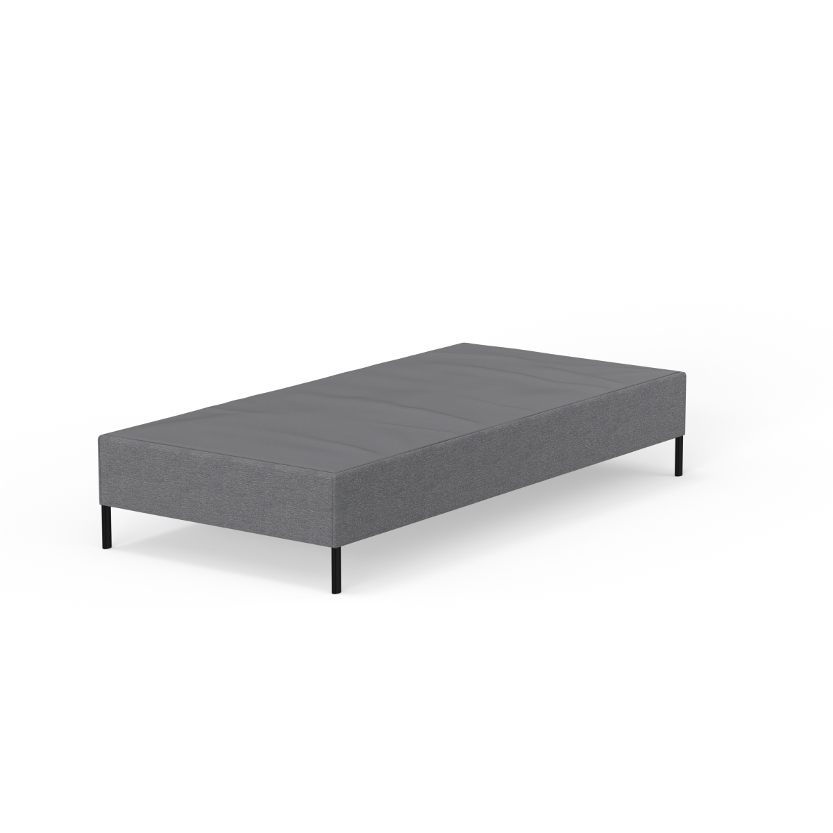 OFD50 Black & Gray Queen Size Platform Mattress Foundation