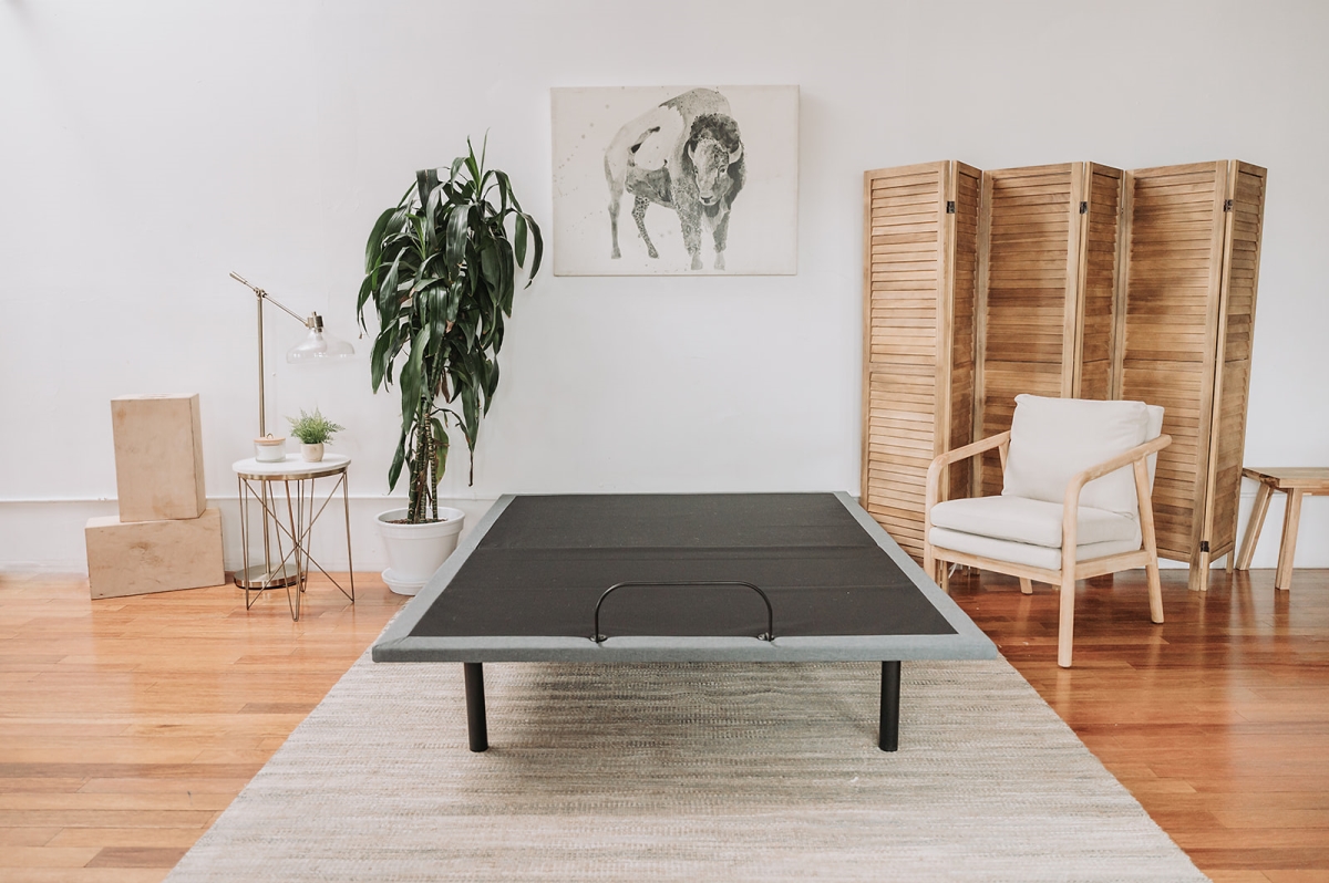 OS4TW OS4 Black & Gray Twin Size Adjustable Bed Base with Head & Foot Position Adjustments