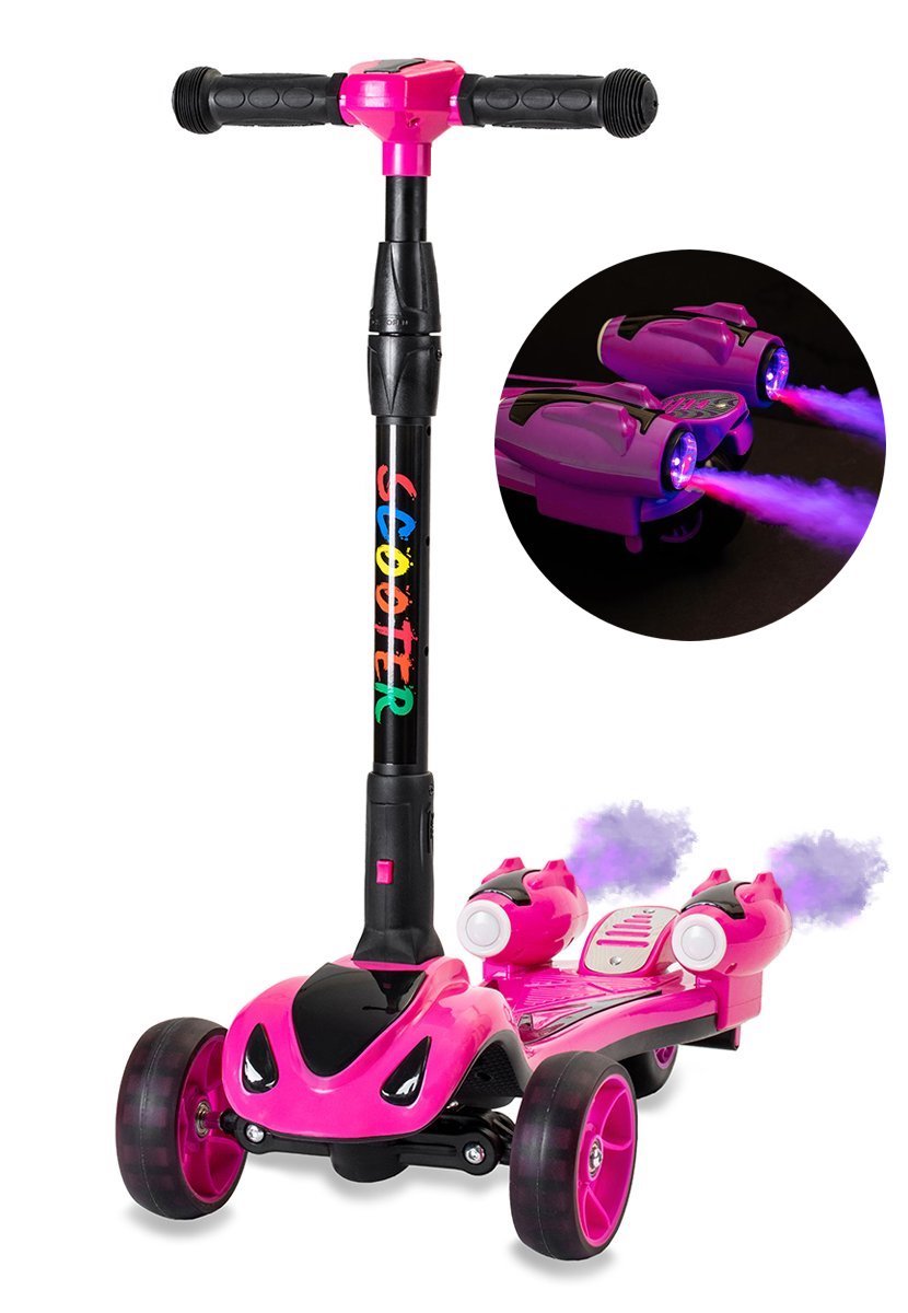 Picture of Glarewheel GWES-Y1PI Smoking Rocket Y-1 Kids Scooter&#44; Pink