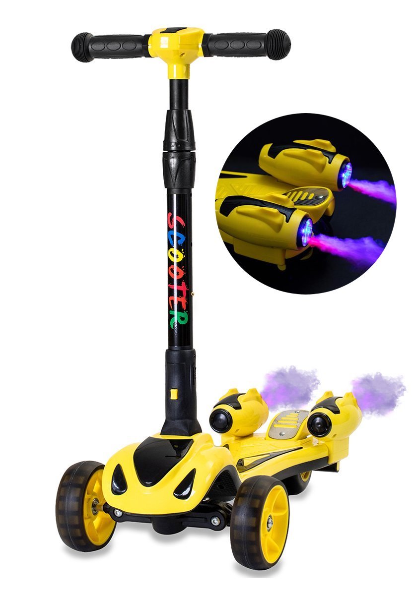 Picture of Glarewheel GWES-Y1YE Smoking Rocket Y-1 Kids Scooter&#44; Yellow