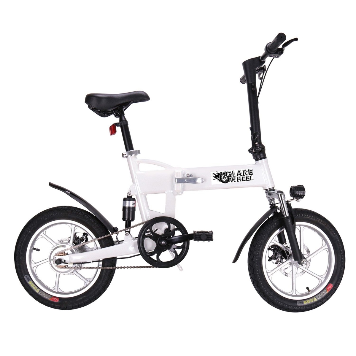 16 in. Foldable X3 Electric City Bike, White
