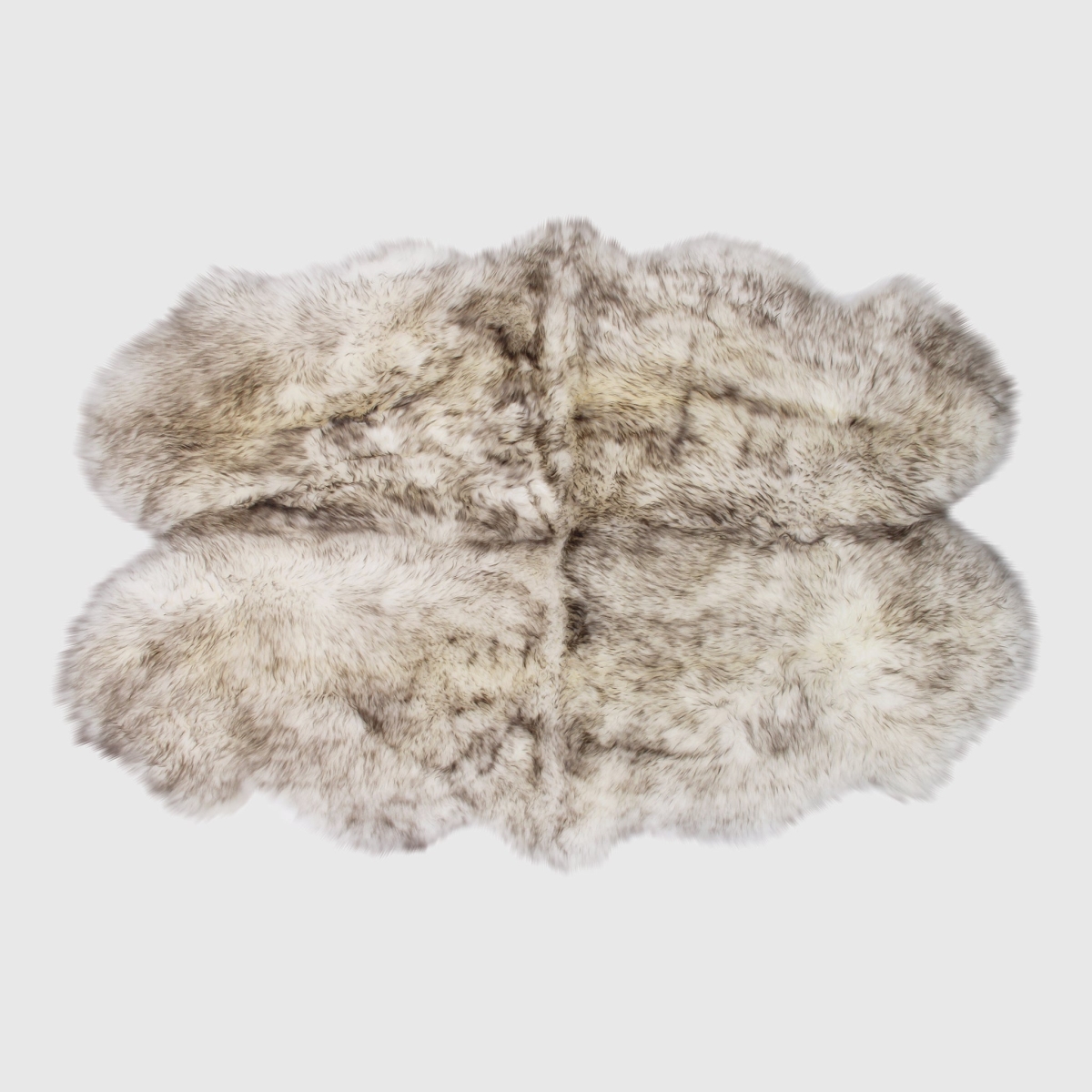 Picture of THE MOOD CHARLIE  SHEEPSKIN QUARTO PELT RUG&#44; WOLF TIP
