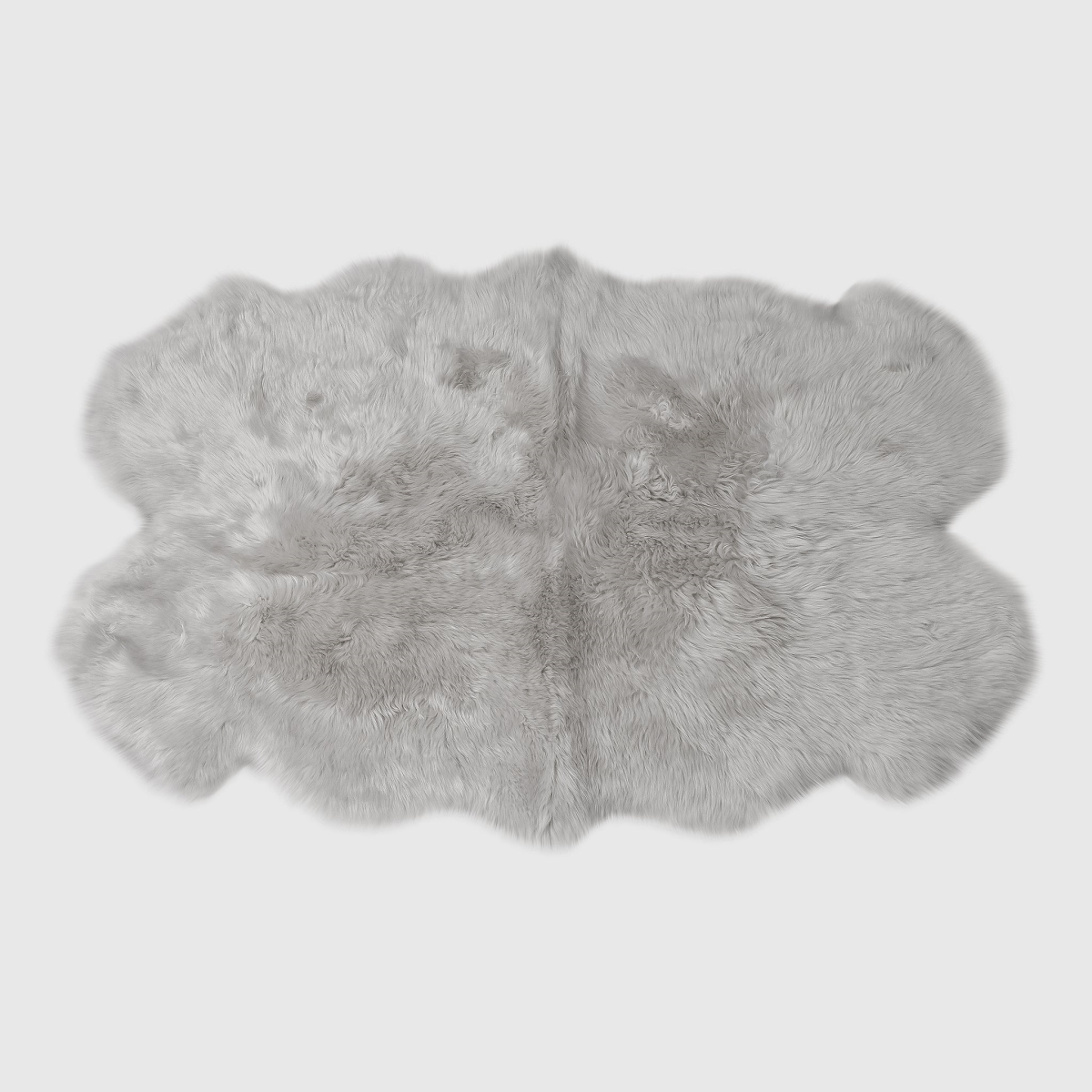 Picture of THE MOOD CHARLIE  SHEEPSKIN QUARTO PELT RUG&#44; DOVE GRAY