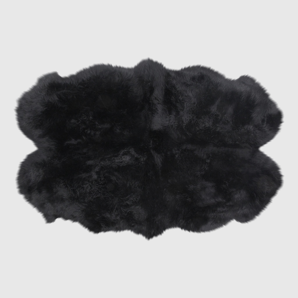 Picture of THE MOOD CHARLIE  SHEEPSKIN QUARTO PELT RUG&#44; BLACK