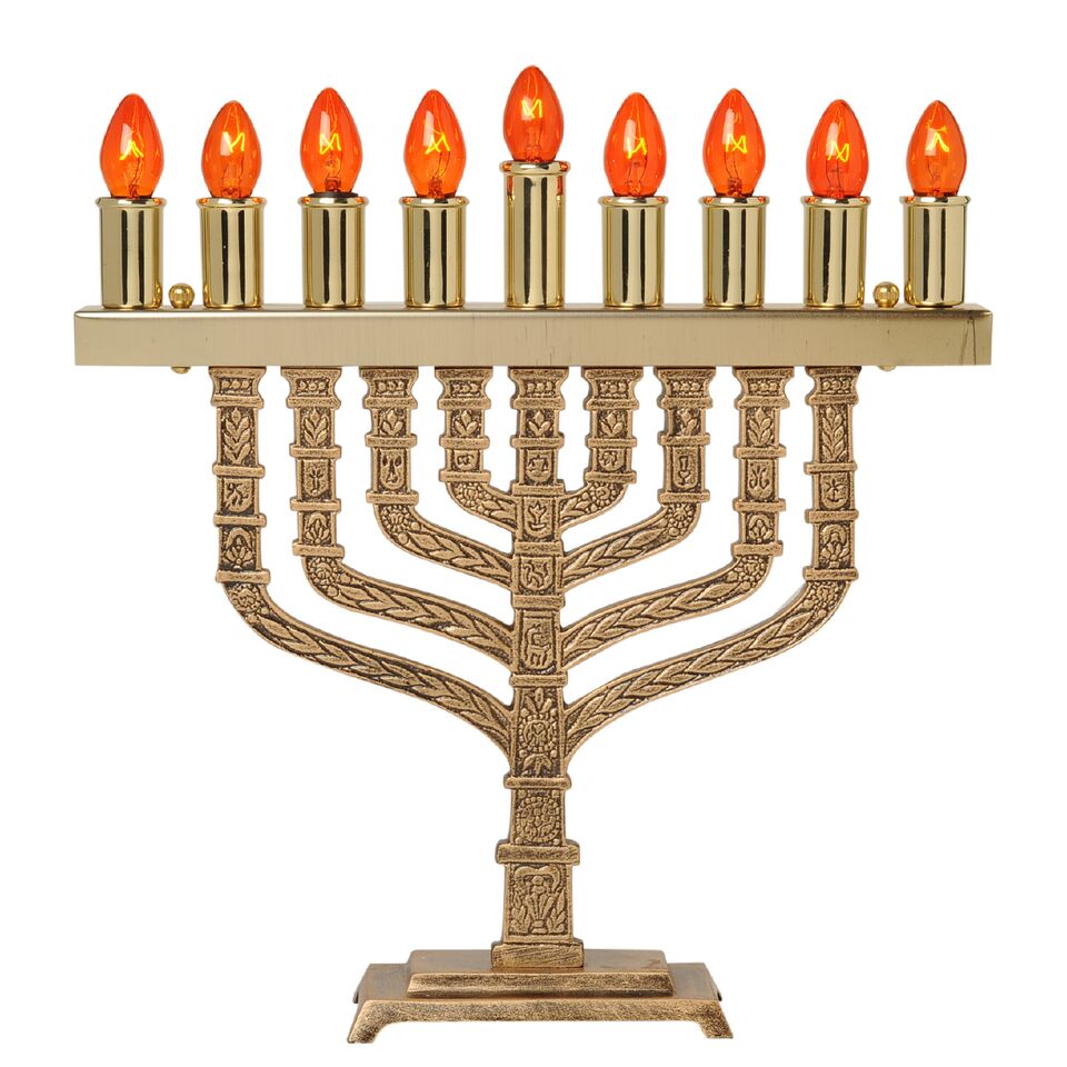 Picture of Giftmark EM-665 Electric Brass Menorah with Bulb