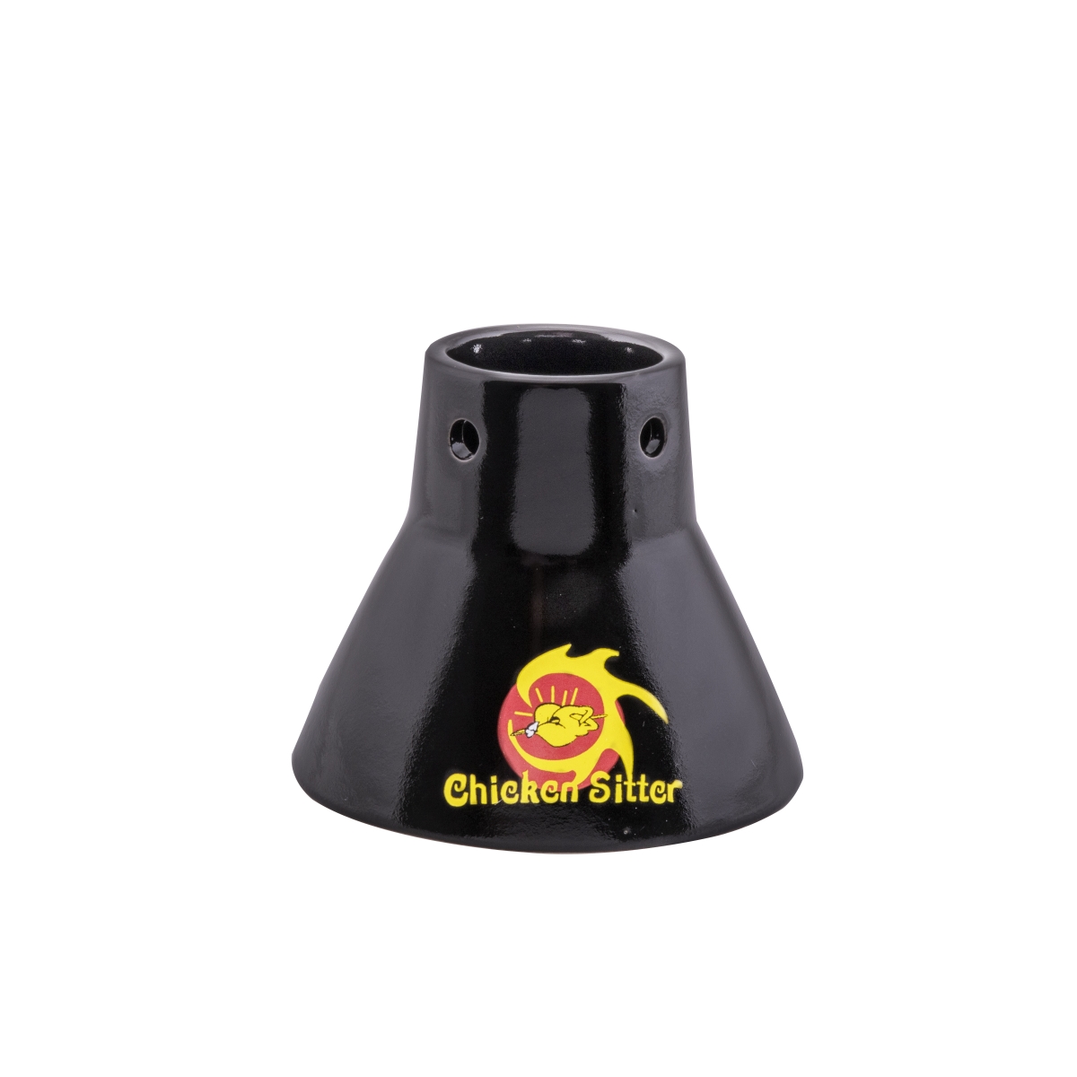 Heat Resistant High Quality Ceramic Chicken Sitter - Black